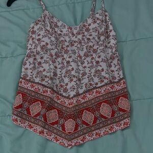 Floral and Paisley Print Women's Top